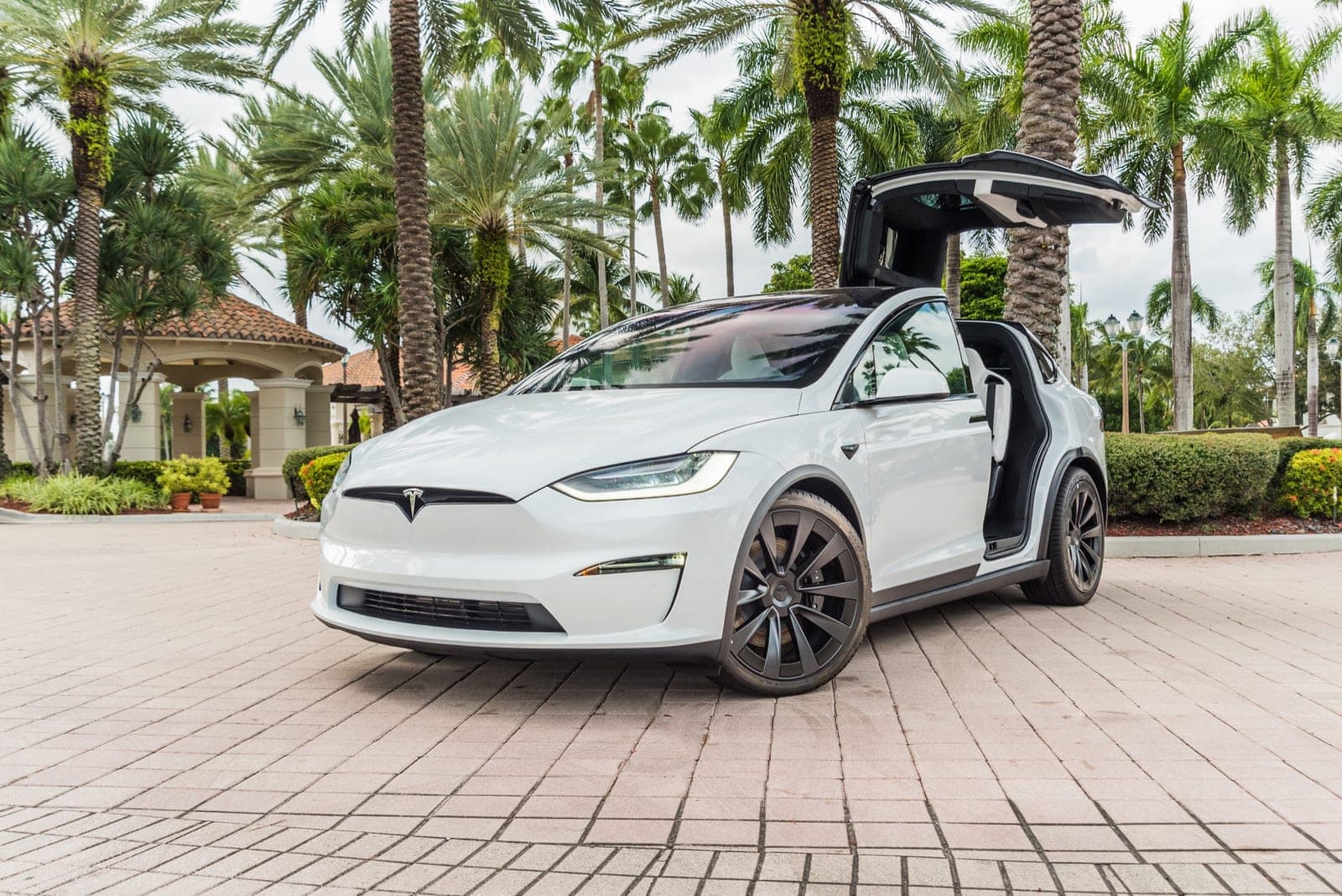 Tesla Model X, Pearl White over White, photo 1 of 10