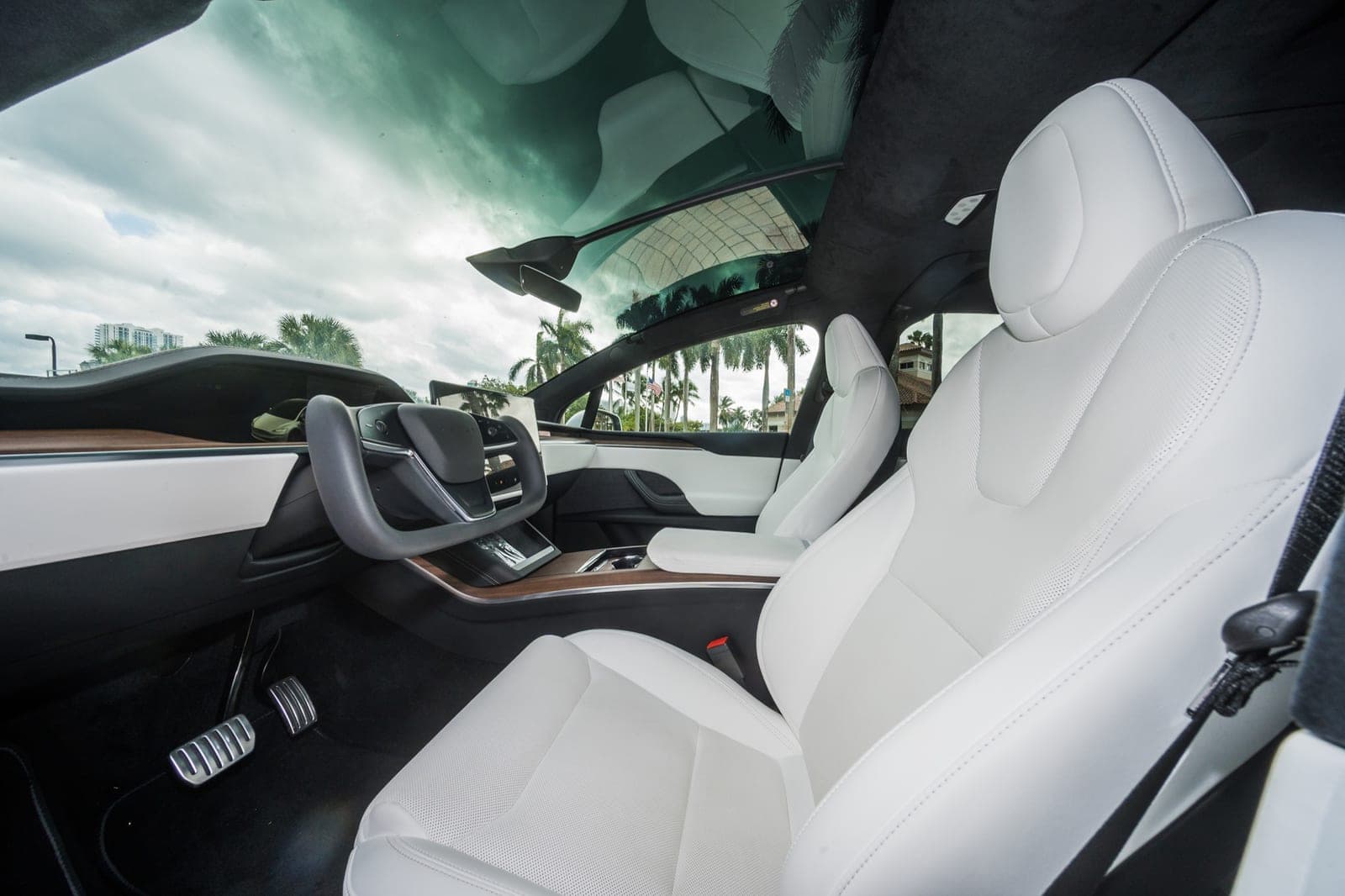 Tesla Model X, Pearl White over White, photo 8 of 10